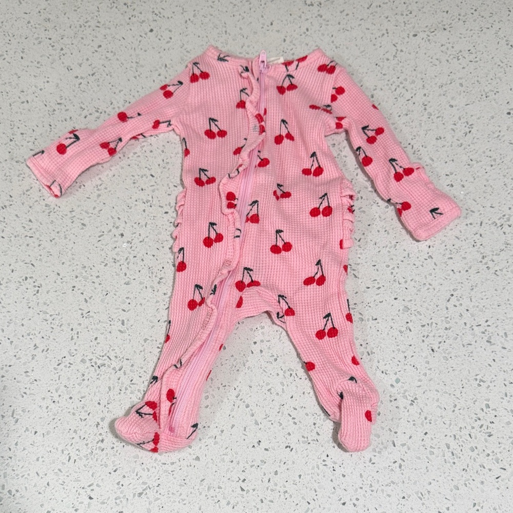 Cherry Pink Spearmint Love Kids Footie